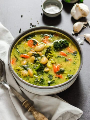 Würzige Gemüse-Bohnen Suppe #vegan#gesund#Suppe