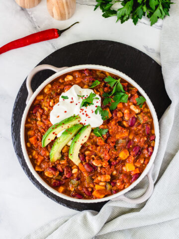 Das beste vegane Süßkartoffel-Chili #vegan#Chili#fettarm