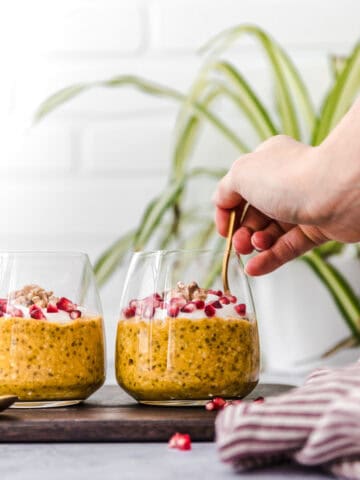 vegane und zuckerfreie pumpkin overnight oats