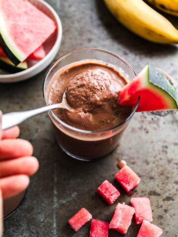 Schoko Slush mit Wassermelone