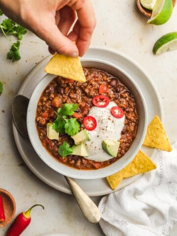 veganes chili mit bohnen